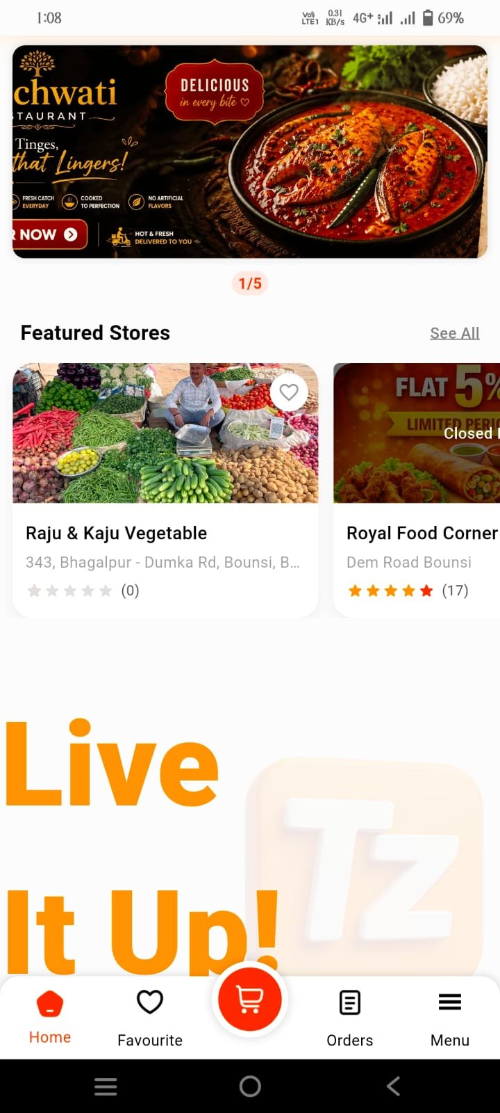 Trendzap featured stores screen